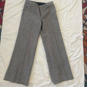 Herringbone Print Wide Leg Pants